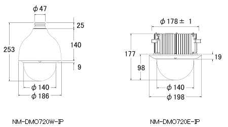 NM−DMO720 外形寸法図