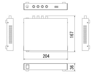 NM-HDMI-COAXTX HDMI延長器 外形寸法図